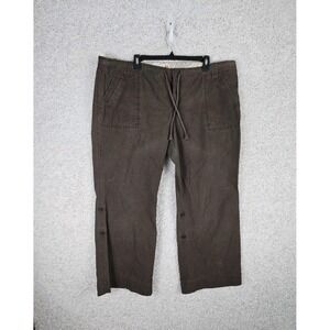 Vintage Y2K Old Navy Capris Pants Womens 20 Baggy Skater Drawstring Below Waist